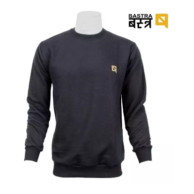 Black Solid Sweatshirts For Men